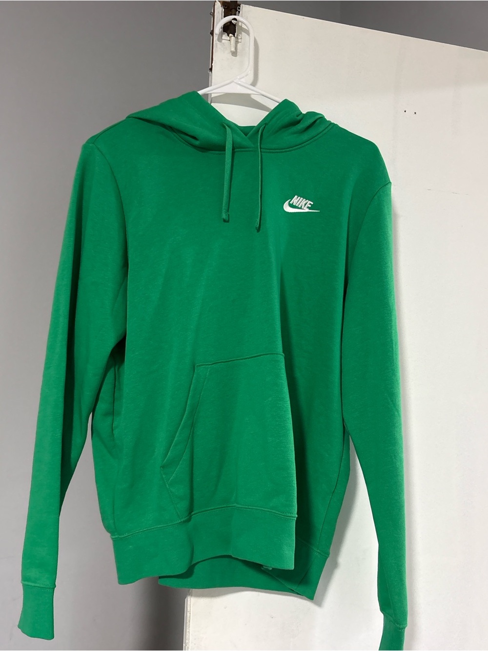 Nike Green Crewneck Hoodie with White Swoosh